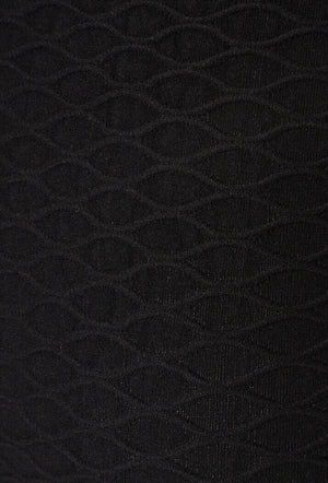 Nutshell Elasticated Waistband Textured Waffle Stretch Leggings - Black