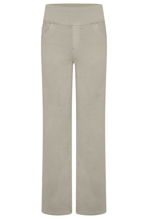 Tocada X Toxik3 Mid Rise Pull On Wide Leg Jeans - Beige