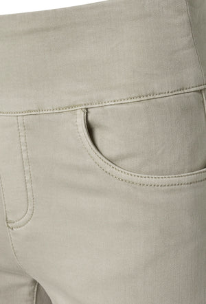Tocada X Toxik3 Mid Rise Pull On Wide Leg Jeans - Beige