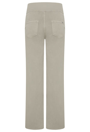 Tocada X Toxik3 Mid Rise Pull On Wide Leg Jeans - Beige