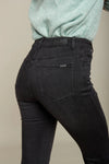 Toxik3 H2540-34 High Waist Flared Jeans - Black