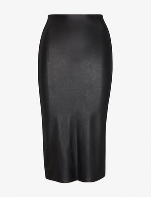 Commando Faux Leather Midi Skirt - Black