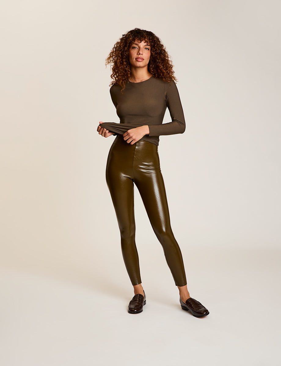 Commando Faux Leather Legging - Cadet