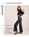 Commando Faux Leather Wide Leg Pant - Black