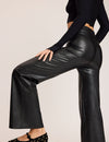 Commando Faux Leather Wide Leg Pant - Black