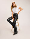 Commando Faux Leather Flared Legging - Black
