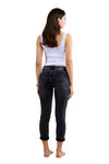 Toxik3 L20029-37 High Waist Boyfriend Jeans - Black