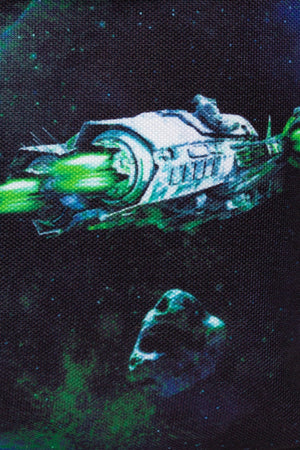 Hype Black Green UFO Spaceship Backpack