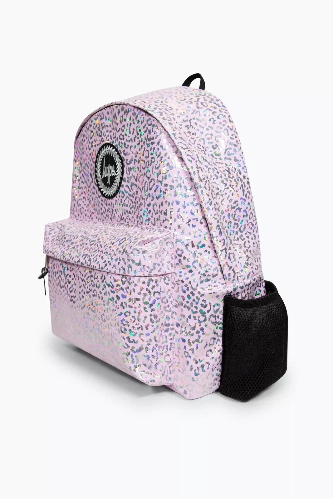hype pink speckle mini backpack adjustable straps Luxe gold hardware details Jakanafoods Hype Pink Speckle Backpack