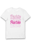 Barbie Logo Adults T-Shirt - White