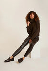 Commando Faux Leather Legging - Espresso