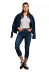 Toxik3 L20029-33 High Waist Boyfriend Jeans - Dark Blue