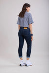 Toxik3 L20029-A High Waist Boyfriend Jeans - Raw Blue