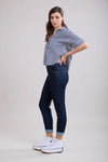 Toxik3 L20029-A High Waist Boyfriend Jeans - Raw Blue