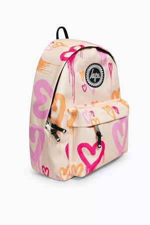 Hype Girls Peach Heart Drips Backpack