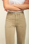 Toxik3 L21355-3 High Waist Wide Leg Jeans - Light Sage