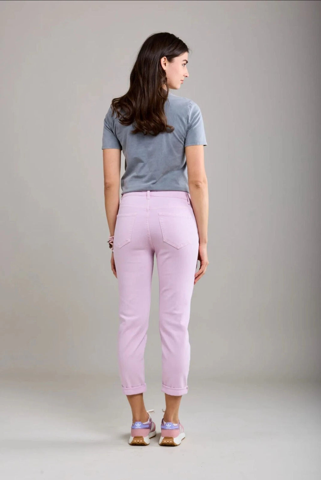 Toxik3 L20029-C17A High Waist Boyfriend Jeans - Pink