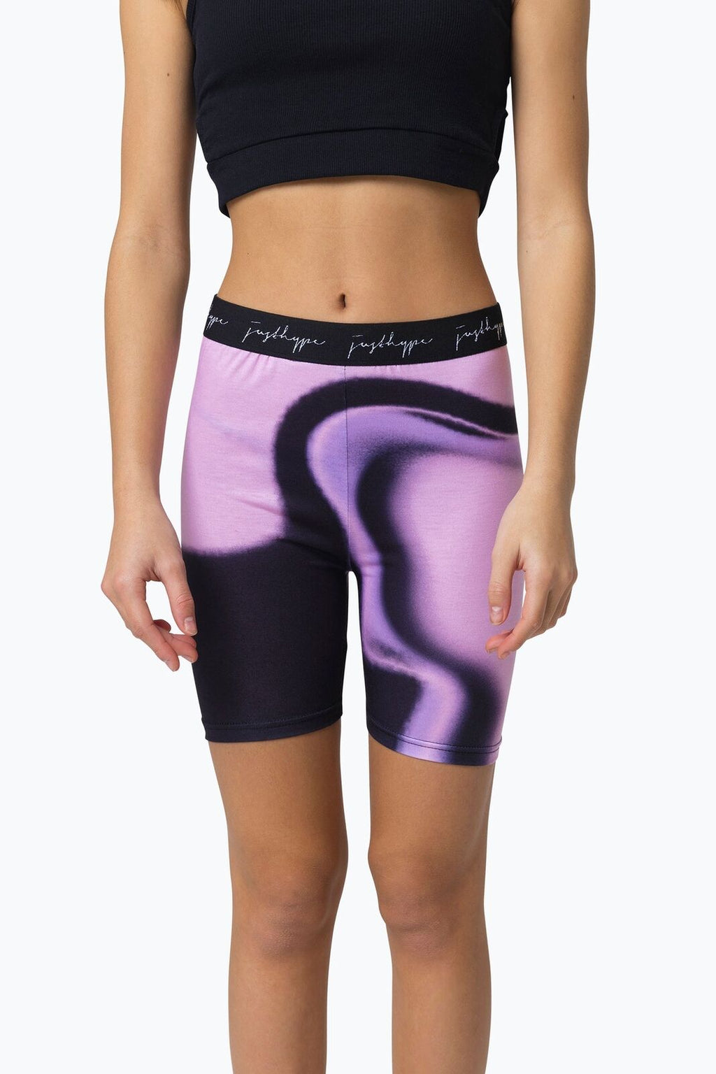 Hype Kids Pink Spray Fade Cycle Shorts