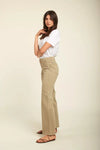 Toxik3 L21355-3 High Waist Wide Leg Jeans - Light Sage