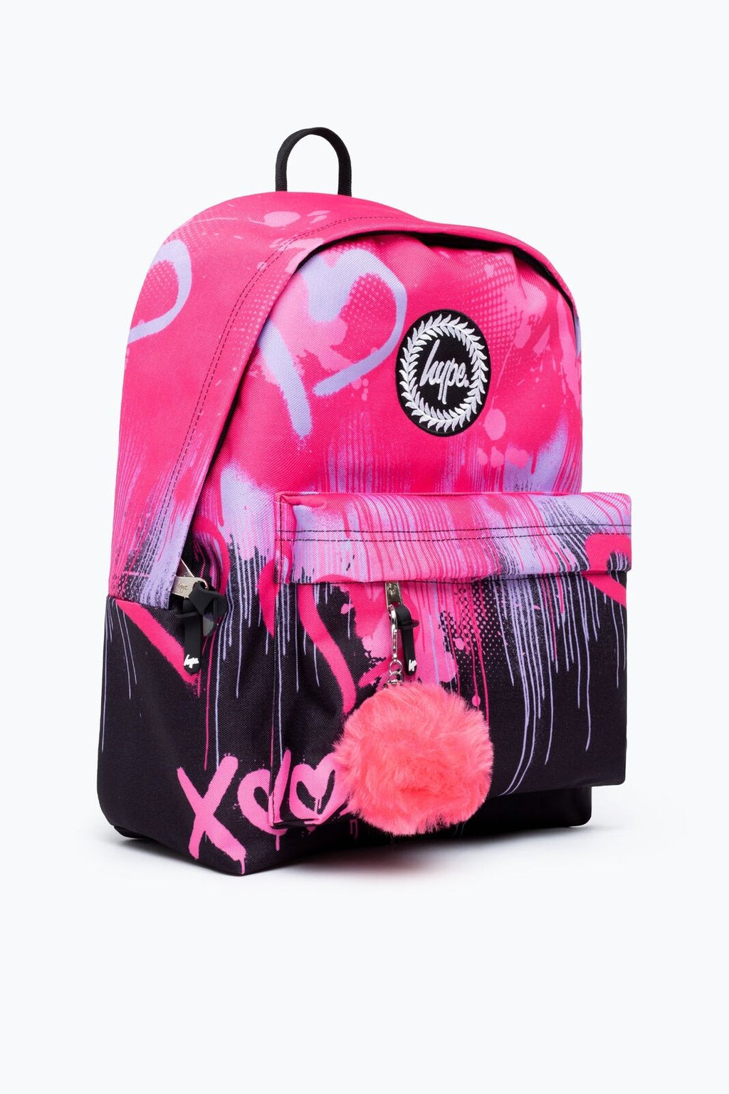 Hype Pink Hearts Drip Backpack