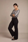 Toxik3 L21355 High Waist Wide Leg Jeans - Black