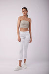 Toxik3 L20029-C3 High Waist Boyfriend Jeans - White