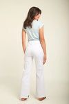 Toxik3 L21355-1 High Waist Wide Leg Jeans - White