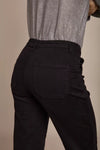 Toxik3 L21355 High Waist Wide Leg Jeans - Black