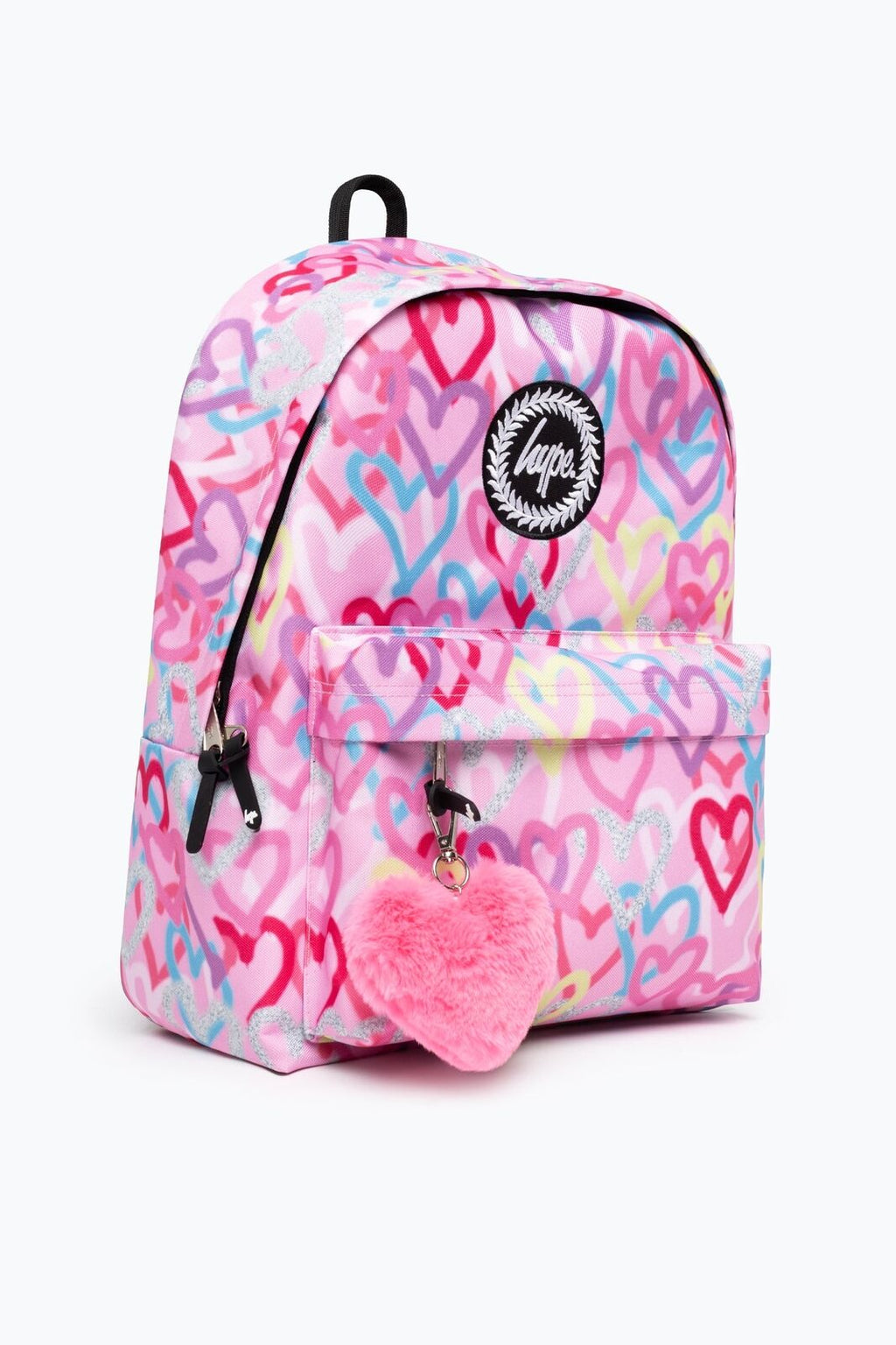 Hype Pink Graffiti Hearts Backpack