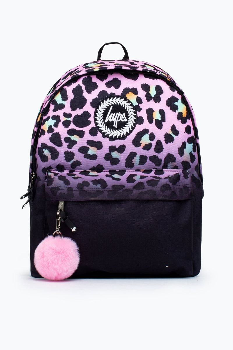 hype leopard print mini backpack Hype Unisex Disco Leopard Fade Crest Backpack – db3online