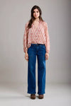 Toxik3 G0399-2 High Waist Wide Leg Jeans - Mid Blue