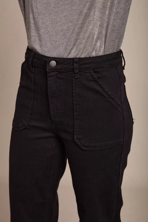 Toxik3 L21355 High Waist Wide Leg Jeans - Black