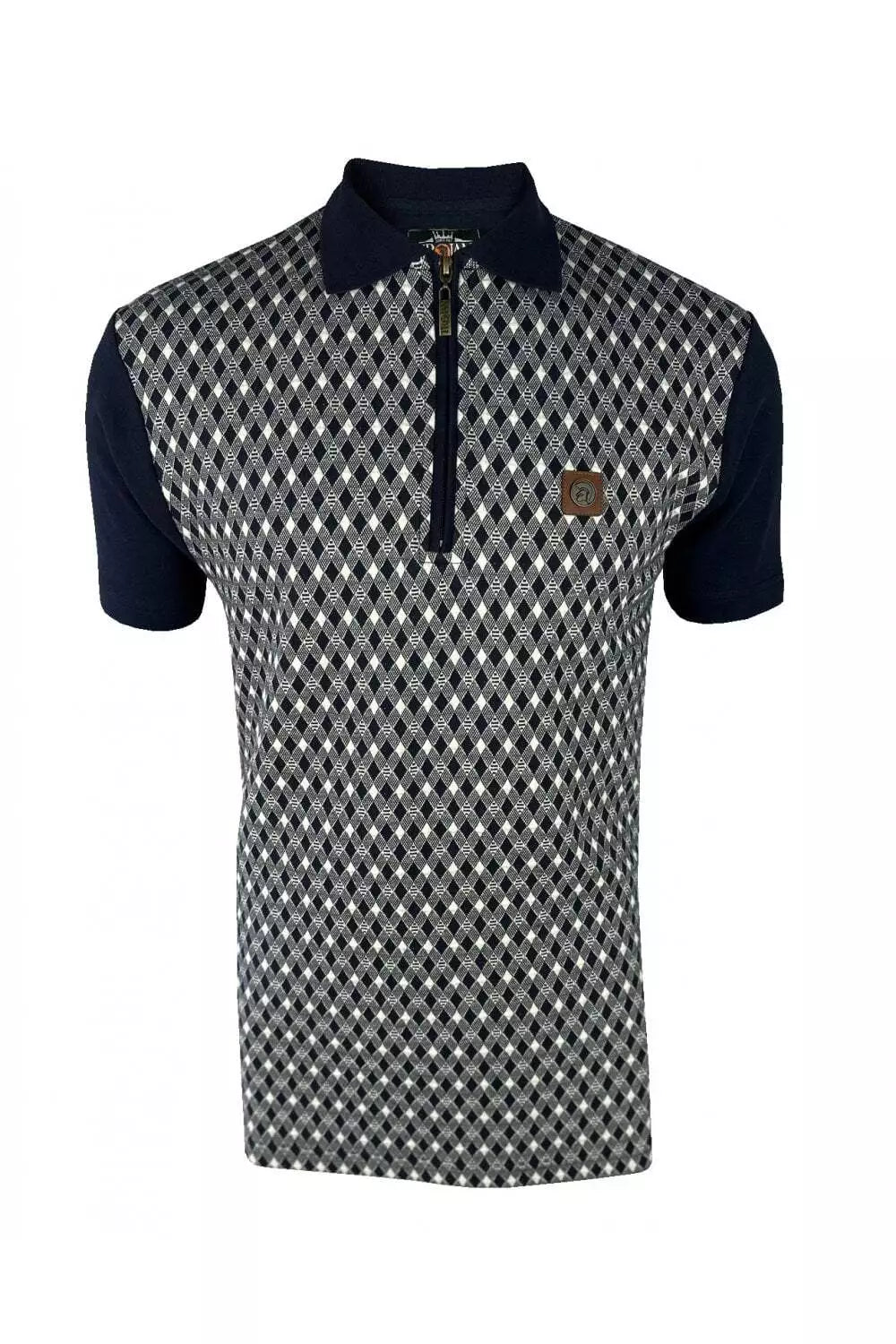Camicia A Maniche Corte Uomo Trojan Records - Cotone Marrone - Retrò Anni 60-70-80