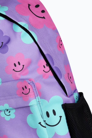 Hype Unisex Purple Happy Flowers Backpack