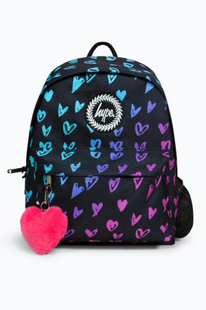 Hype Unisex Scribble Heart Pink Crest Backpack