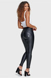 Freddy WR.UP Faux Leather High Waisted Full Length Trousers - Black