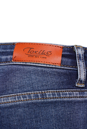 Toxik3 L185-J68 High Waist Skinny Jeans - Dark Blue