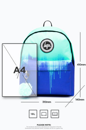 Hype Green & Blue Drips Backpack