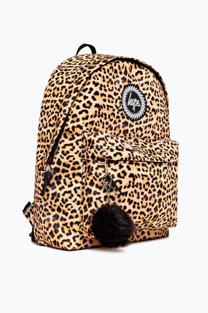 Hype Leopard Pom Pom Backpack