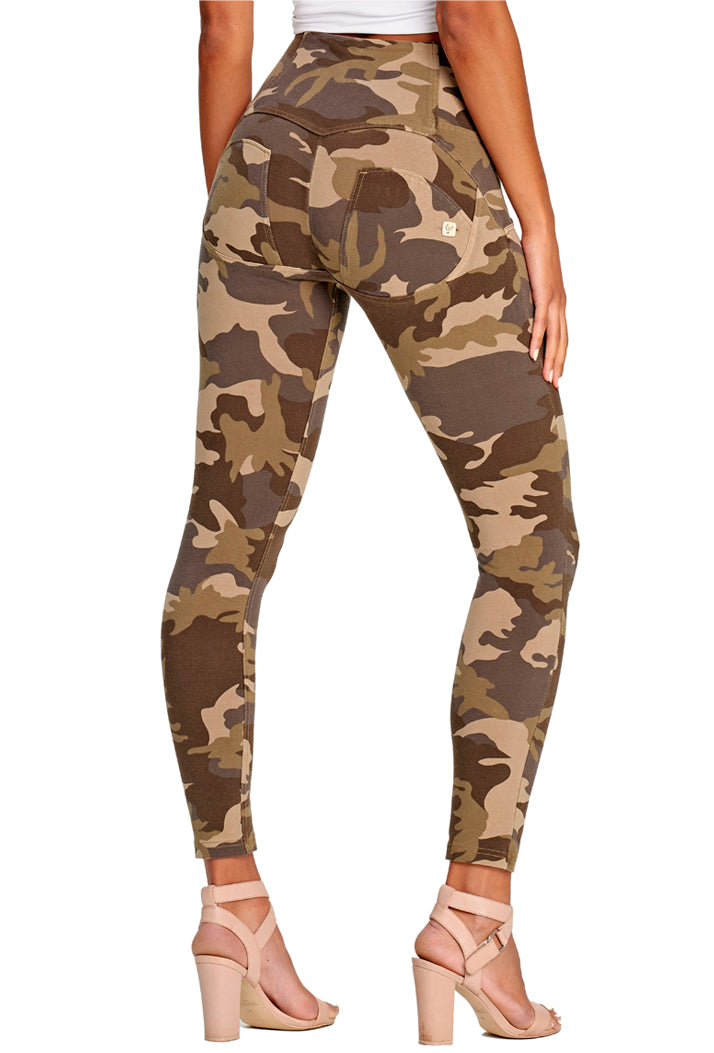 Freddy WR.UP® High-Rise 3 Button 7/8 Pant - Brown Camouflage