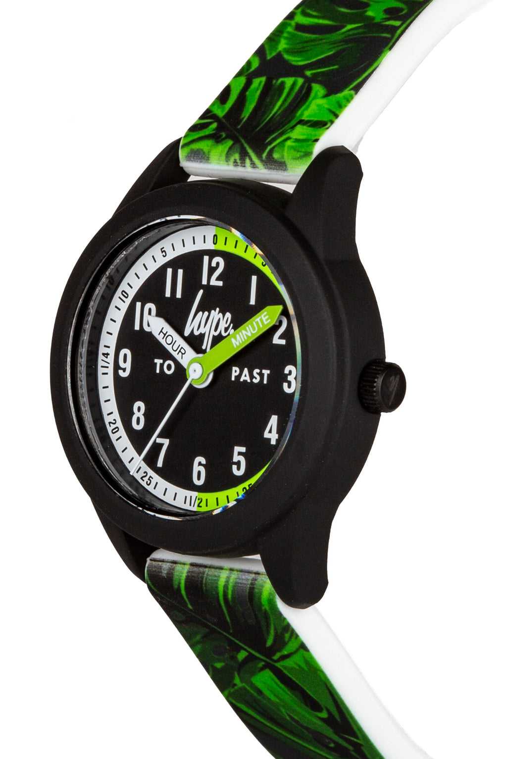 Hype Kids Green Leaf Pattern Watch