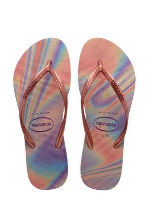 Havaianas Slim Iridescent Flip Flops - Ballet Rose