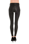TOXIK3 H2460 REGULAR WAIST PU SKINNY JEANS - BLACK