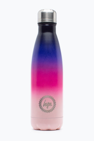 Hype Black Pink & Purple Gradient Metal Water Bottle