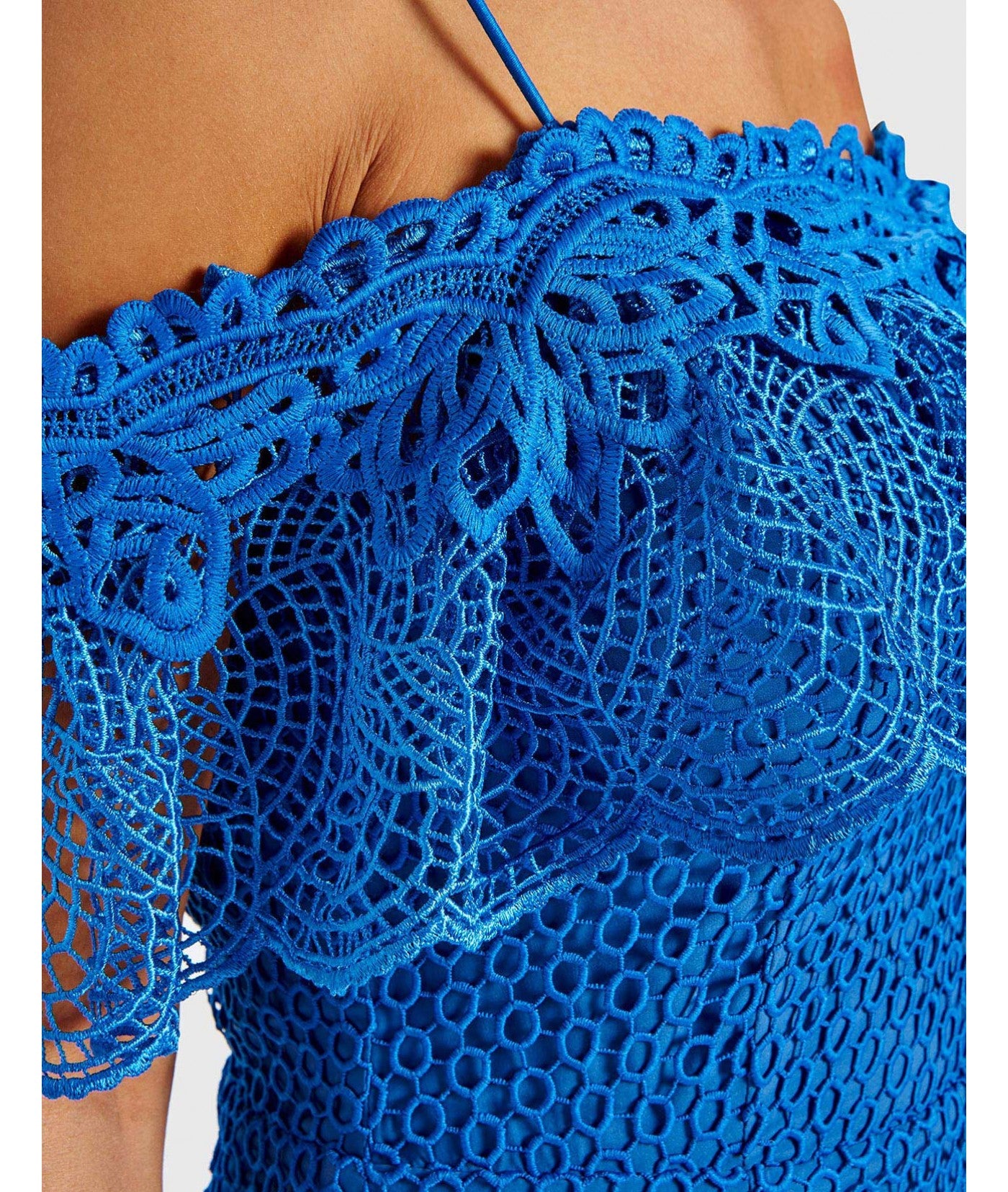 FOREVER UNIQUE EDITH LASER CUT LACE DRESS - SAX BLUE db3online FOREVER UNIQUE EDITH LASER CUT LACE DRESS - SAX BLUE db3online