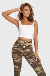 Freddy WR.UP® High-Rise 3 Button 7/8 Pant - Brown Camouflage