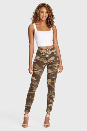 Freddy WR.UP® High-Rise 3 Button 7/8 Pant - Brown Camouflage