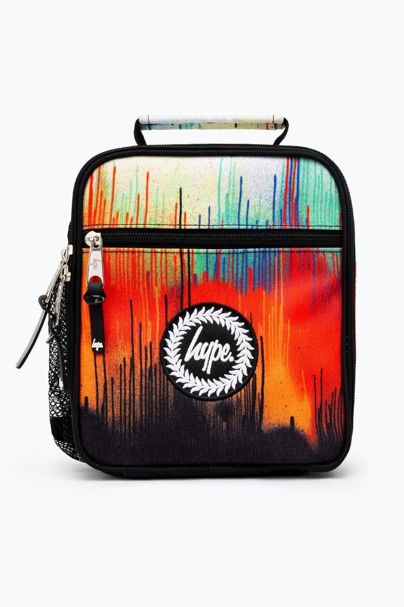 Hype Unisex Red Multi Drip Crest Lunchbox