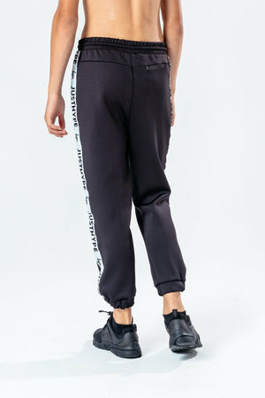 Speckle Fade Poly Kids Joggers - Black/White