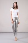 Metallic Regular-Rise WR.UP® Super-Skinny Trousers - Silver